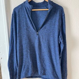 lululemon athletica Men's Blue Zip-Up Sweater